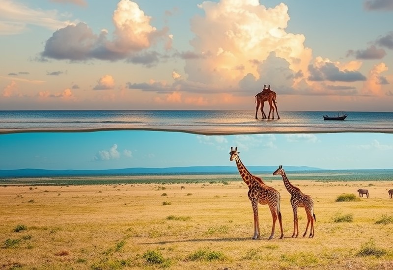 Zanzibar Beach and Safari Giraffe