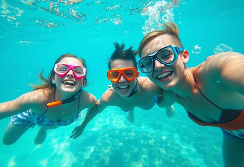 Students Snorkeling Zanzibar